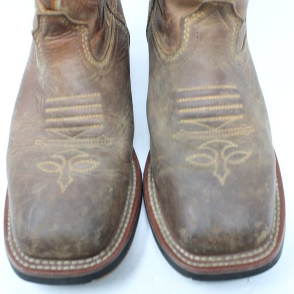 Dan Post Boots Women's 6M Brown Jesse Barnyard Square Toe Western Cowboy DP6052 - Picture 3 of 16